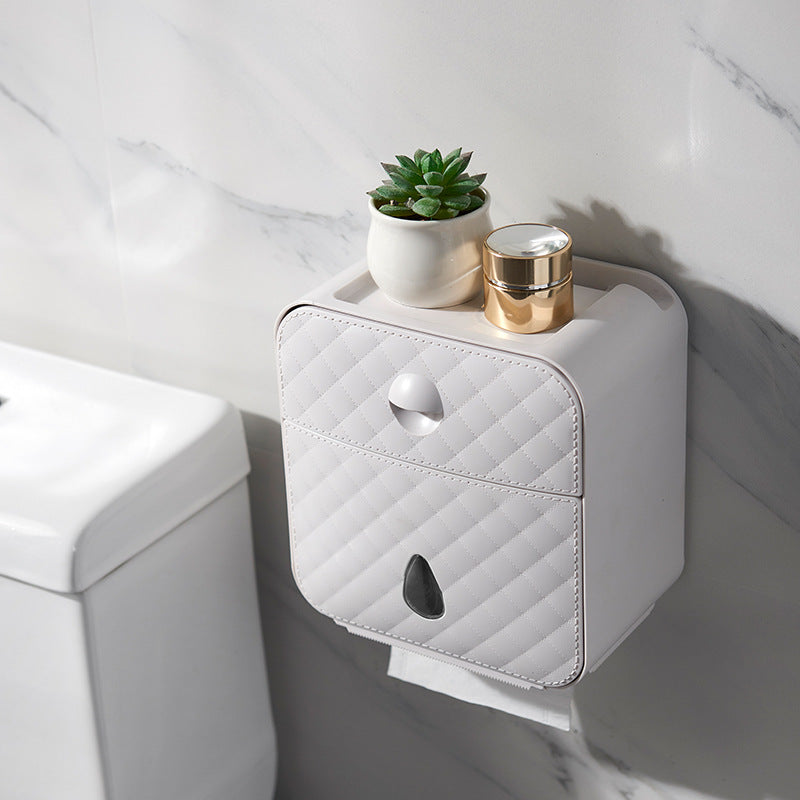 Wall-mounted tissue box