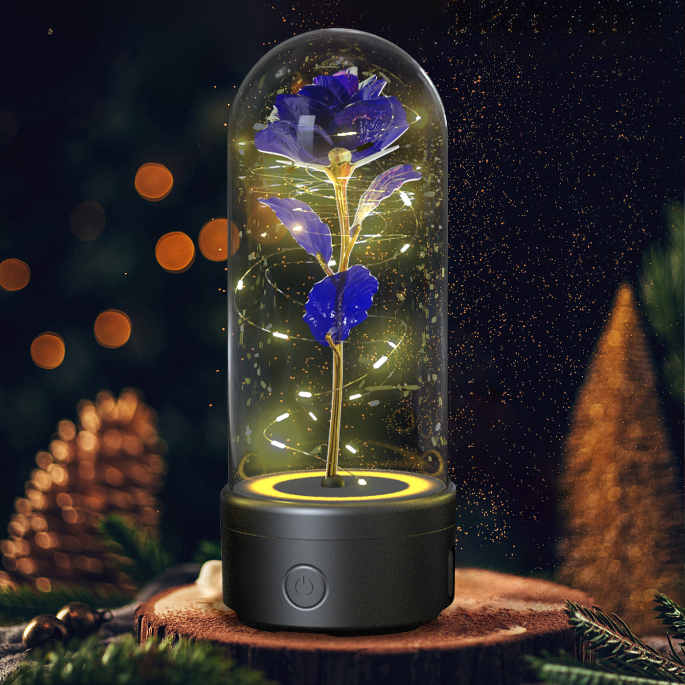 Rose Flowers LED Light And Bluetooth Speaker