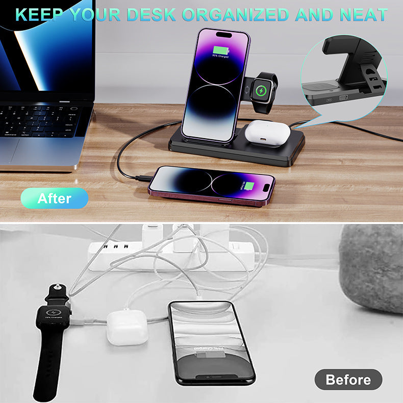 3in1 Wireless Charger Folding Bracket