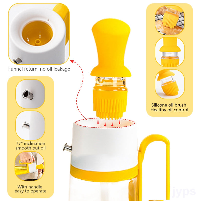 2In1 Oil Dispenser With Silicon Brush