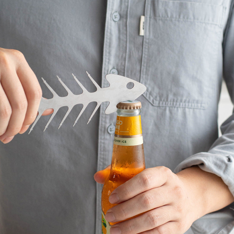 Fishbone Barbecue Fork Bottle Opener