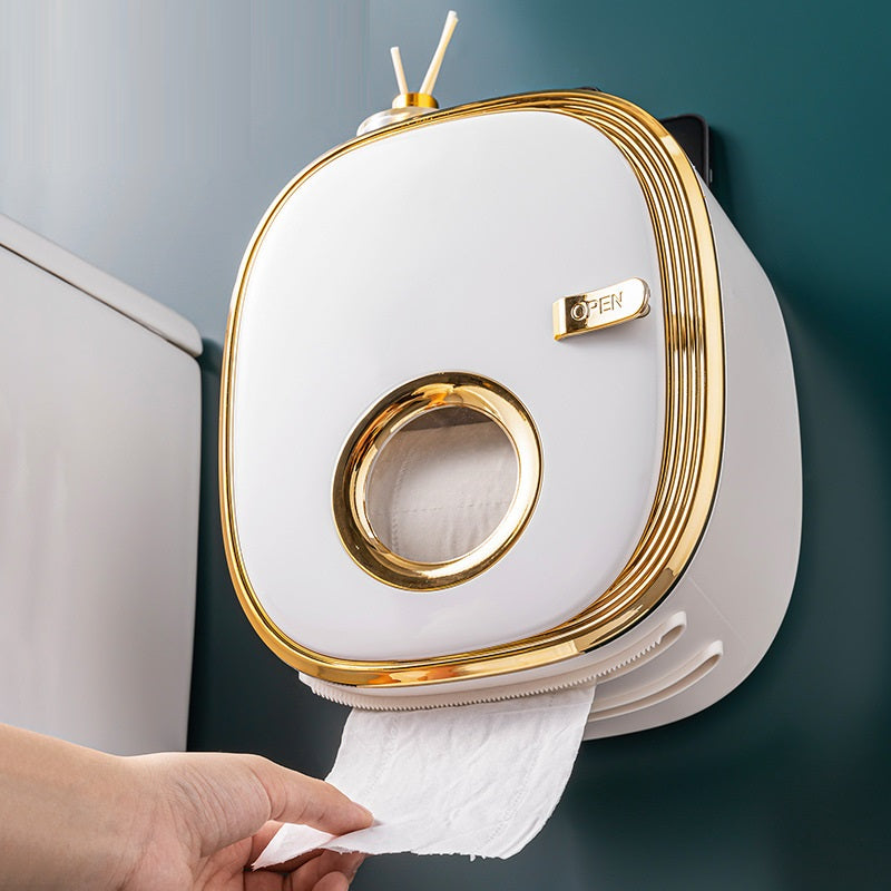 Wall-mounted Punch-free Toilet Paper Box