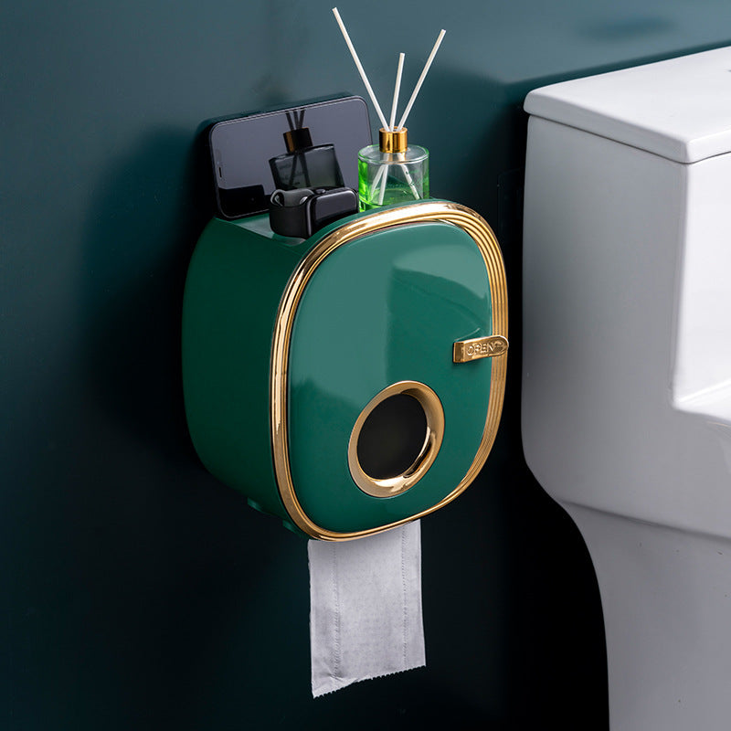 Wall-mounted Punch-free Toilet Paper Box