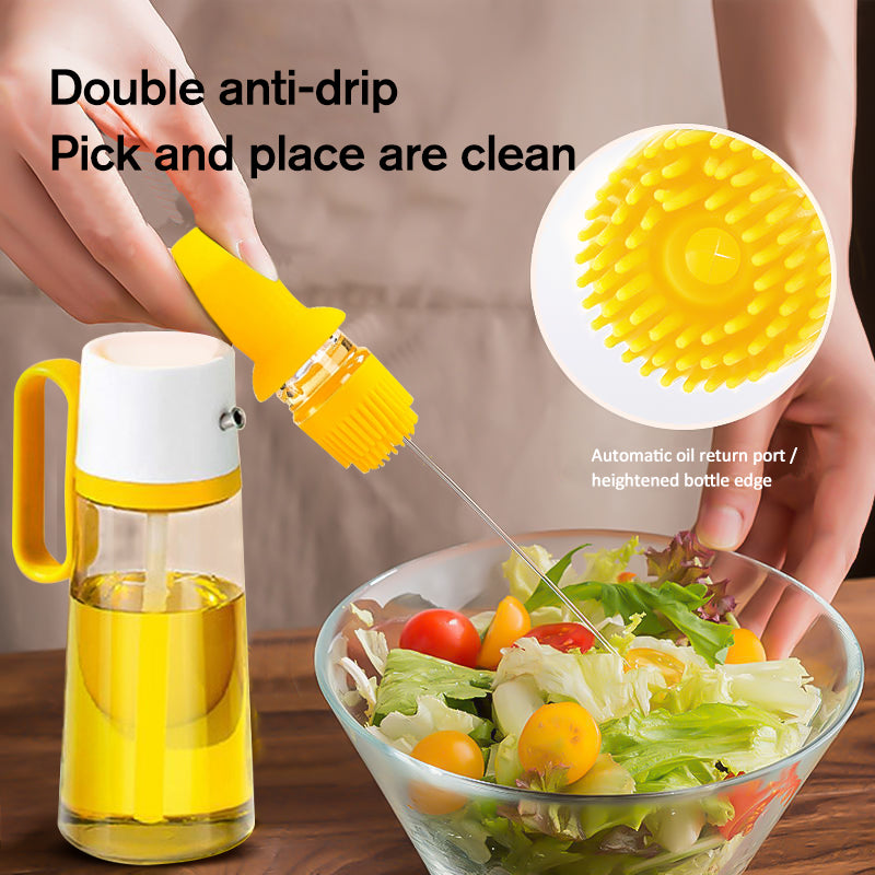 2In1 Oil Dispenser With Silicon Brush